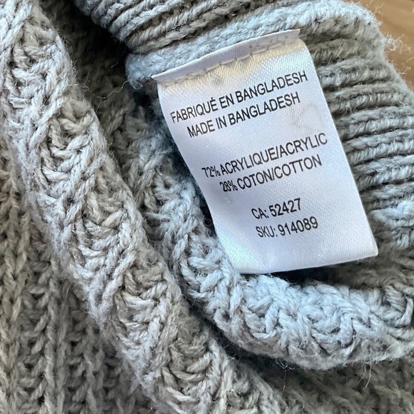 Women’s Knit Sweater Cozy Gray Longsleeve V neck Cotton blend Size S - Picture 8 of 8